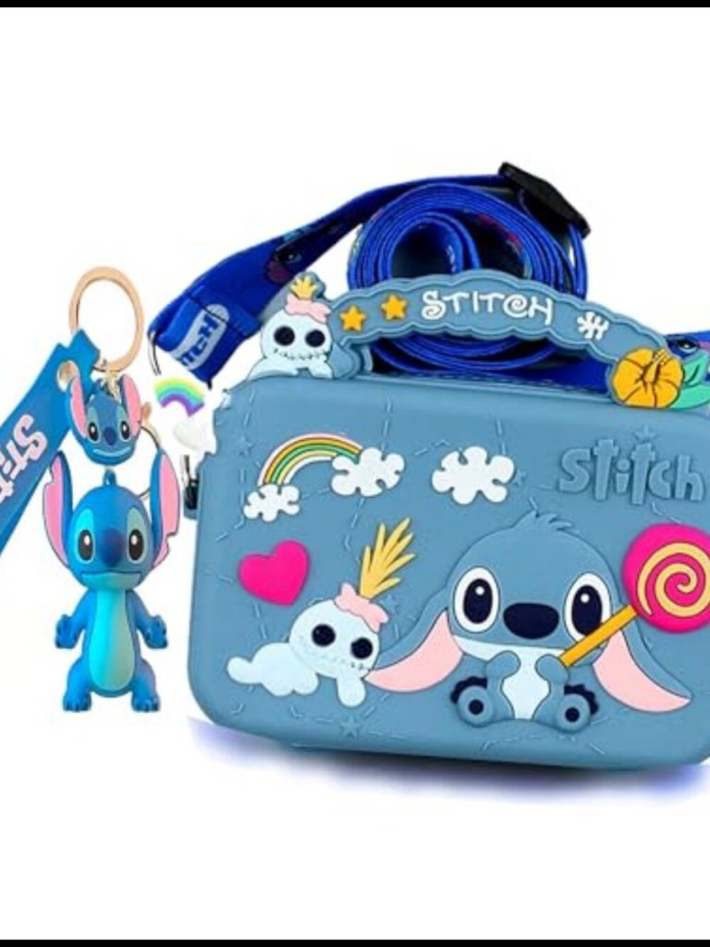Silicone Crossbody Bag Adjustable Strap Zipper Wallet Coin Pouch